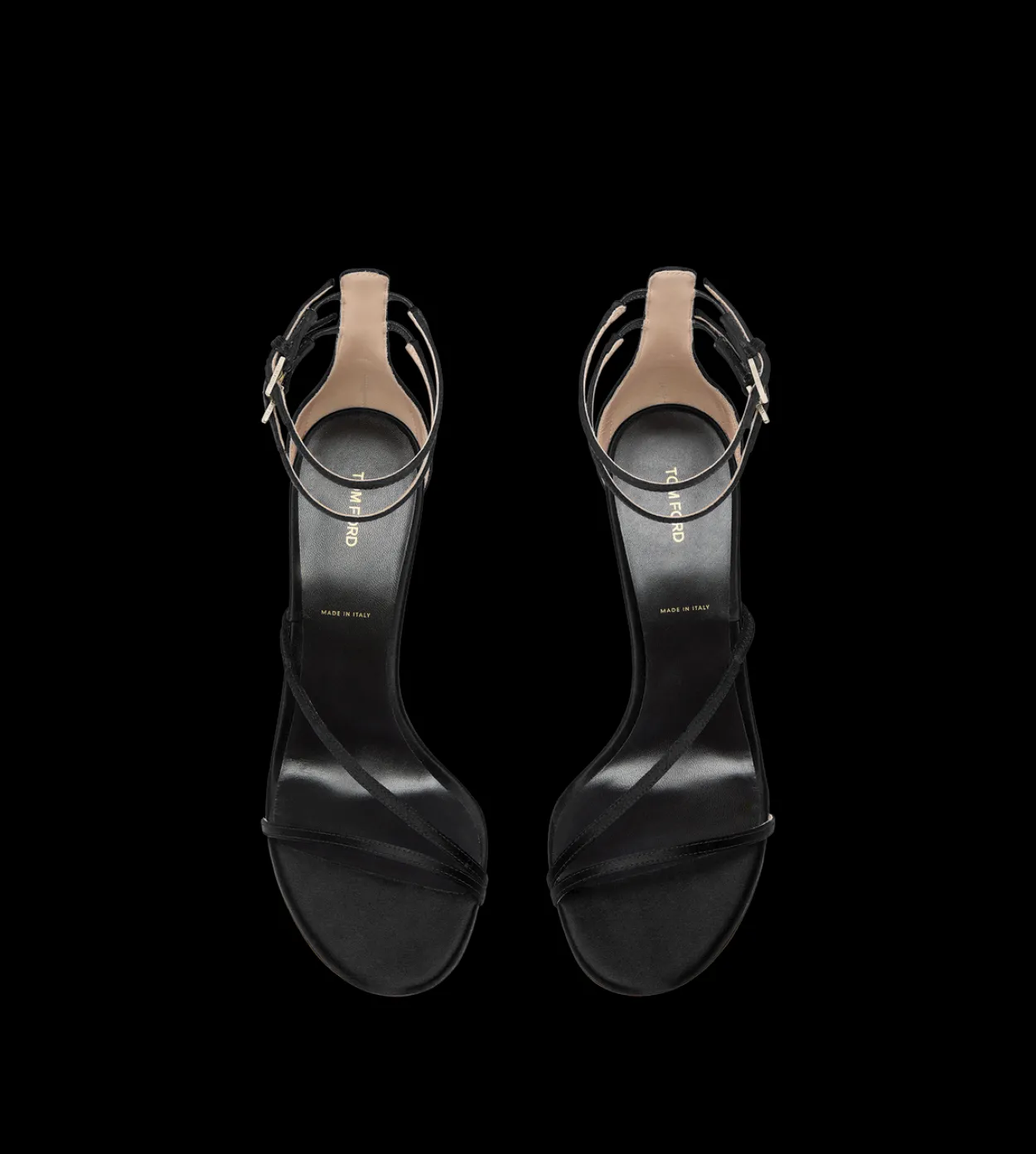 SATIN T ANKLE STRAP SANDAL