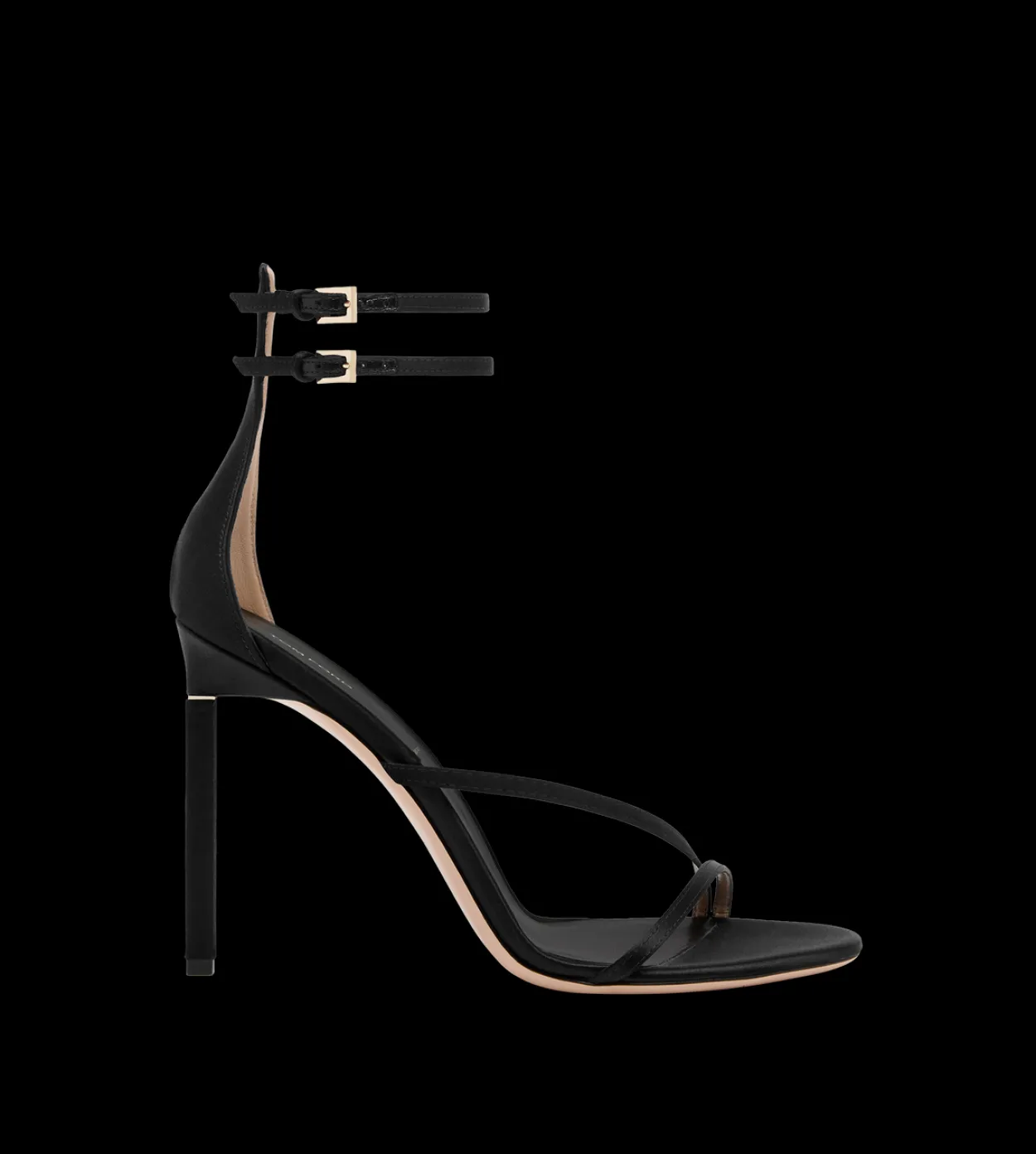 SATIN T ANKLE STRAP SANDAL