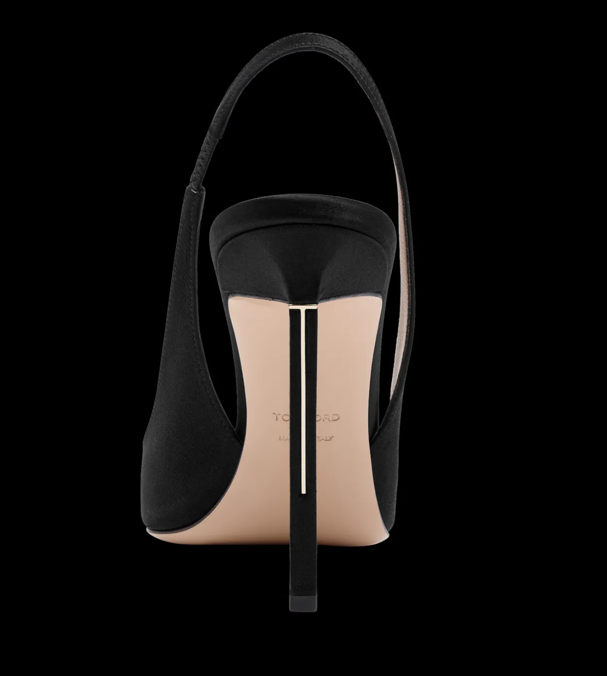 SATIN T SLINGBACK