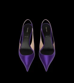 SATIN T SLINGBACK
