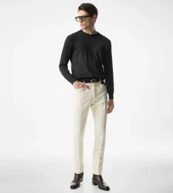 SEAMLESS ALPACA SILK CREW NECK