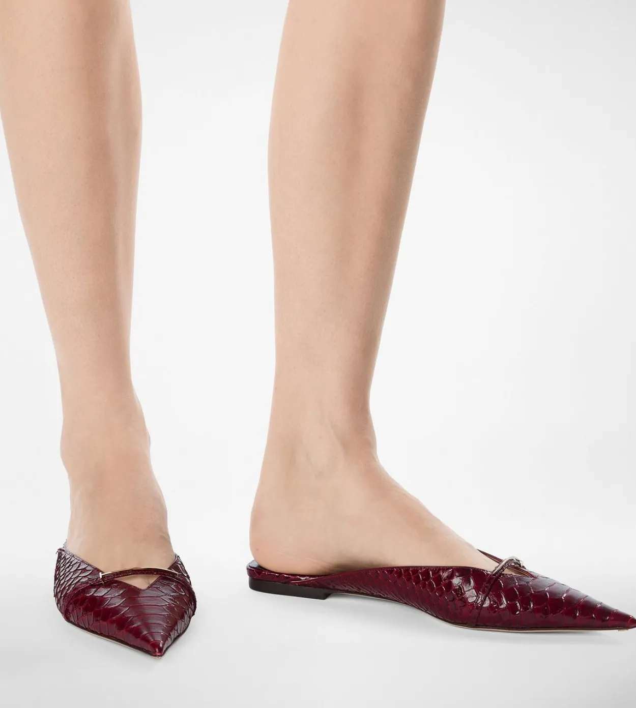 SEMI SHINY PRINTED PYTHON JULIANNE MULE