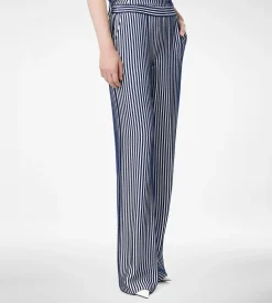 SEQUIN EMBROIDERED SILK GEORGETTE PANTS