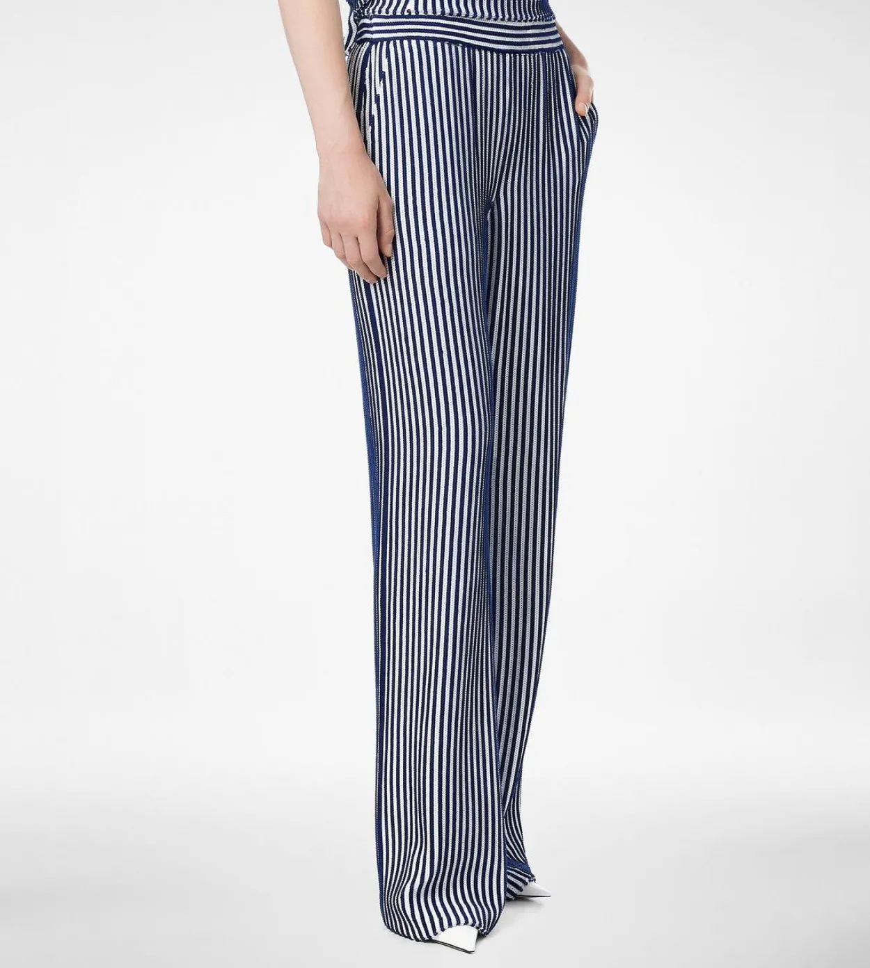 SEQUIN EMBROIDERED SILK GEORGETTE PANTS