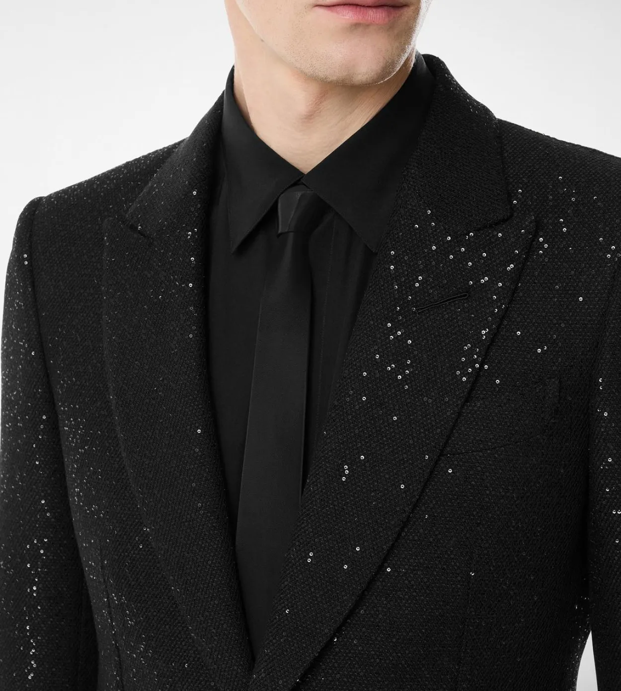 SEQUINED LIGHT BOUCLÈ JACKET