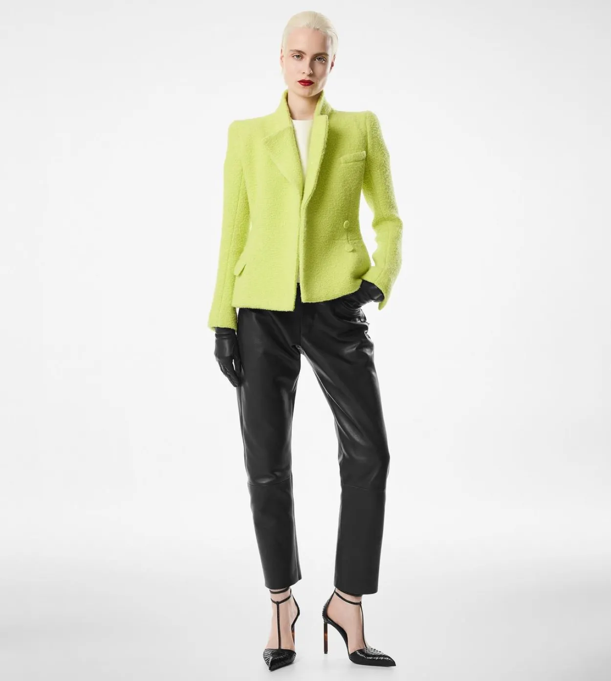 SEQUINED WOOL CASHMERE AND SILK BLEND TWEED WRAP JACKET