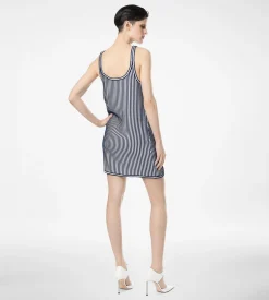 SEQUINS EMBROIDERY SILK TANK TOP COCKTAIL DRESS