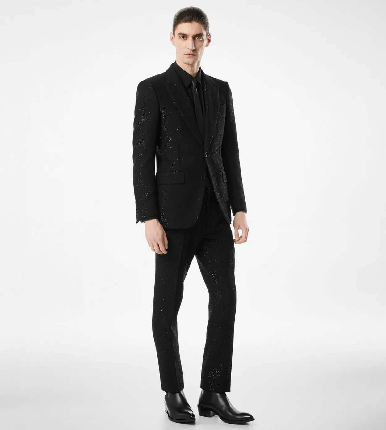 SEQUINS LIGHT BOUCLÈ PANT
