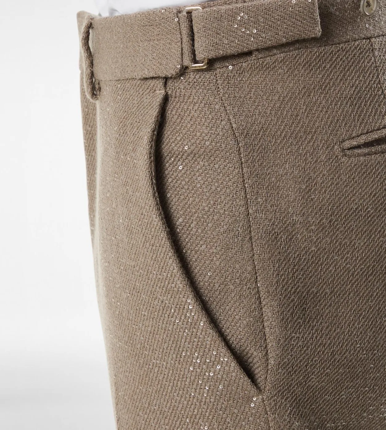 SEQUINS LIGHT BOUCLÈ PANT
