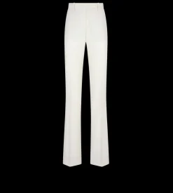 SHADOW STRIPE WOOL SILK TAILORED STRAIGHT PANTS