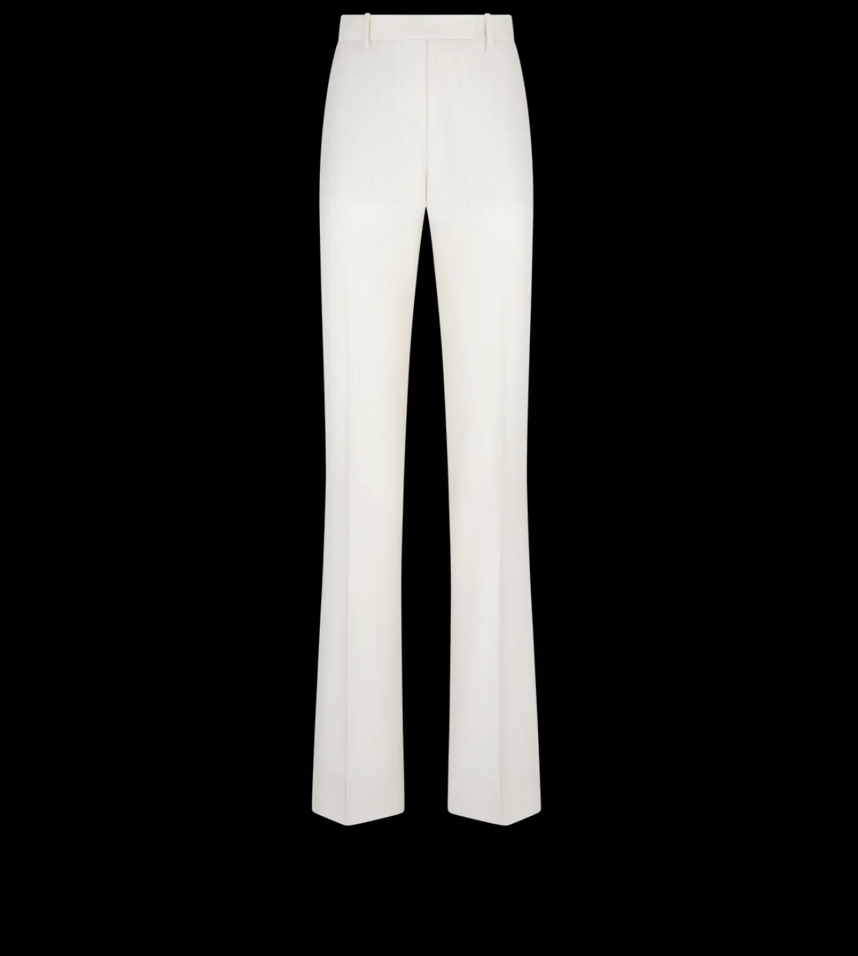 SHADOW STRIPE WOOL SILK TAILORED STRAIGHT PANTS