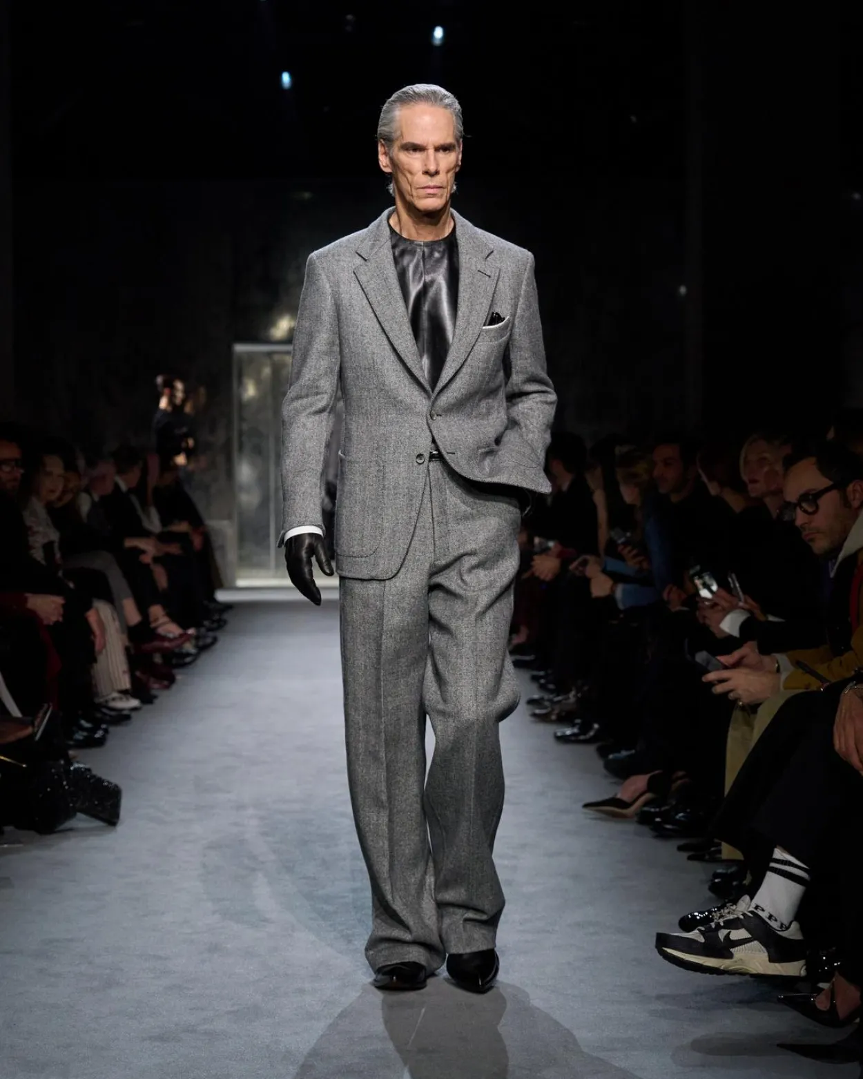 SHARKSKIN HERRINGBONE DOUBLE SPLITTABLE JACKET