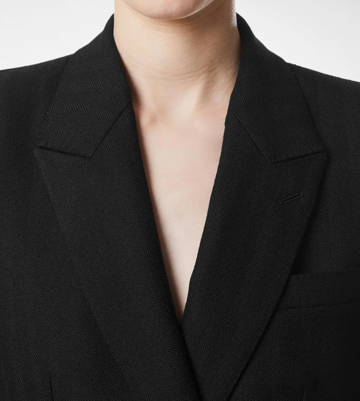 SHARP HERRINGBONE DOUBLE BREASTED JACKET
