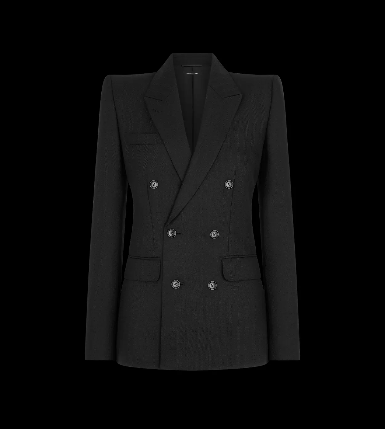 SHARP HERRINGBONE DOUBLE BREASTED JACKET