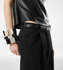 SHARP WOOL PLEATED PANTS