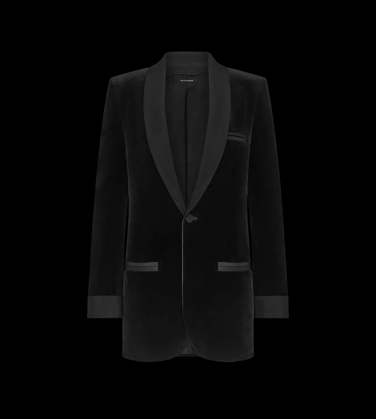 SHAWL COLLAR VELVET SMOKING JACKET