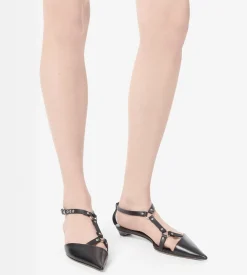 SHINY LEATHER BOUND BALLERINA