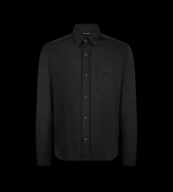 SILK COTTON BLEND BUTTON DOWN