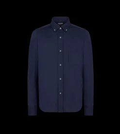 SILK COTTON BLEND BUTTON DOWN SHIRT