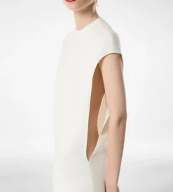 SILK DOUBLE GEORGETTE STRETCH EVENING DRESS