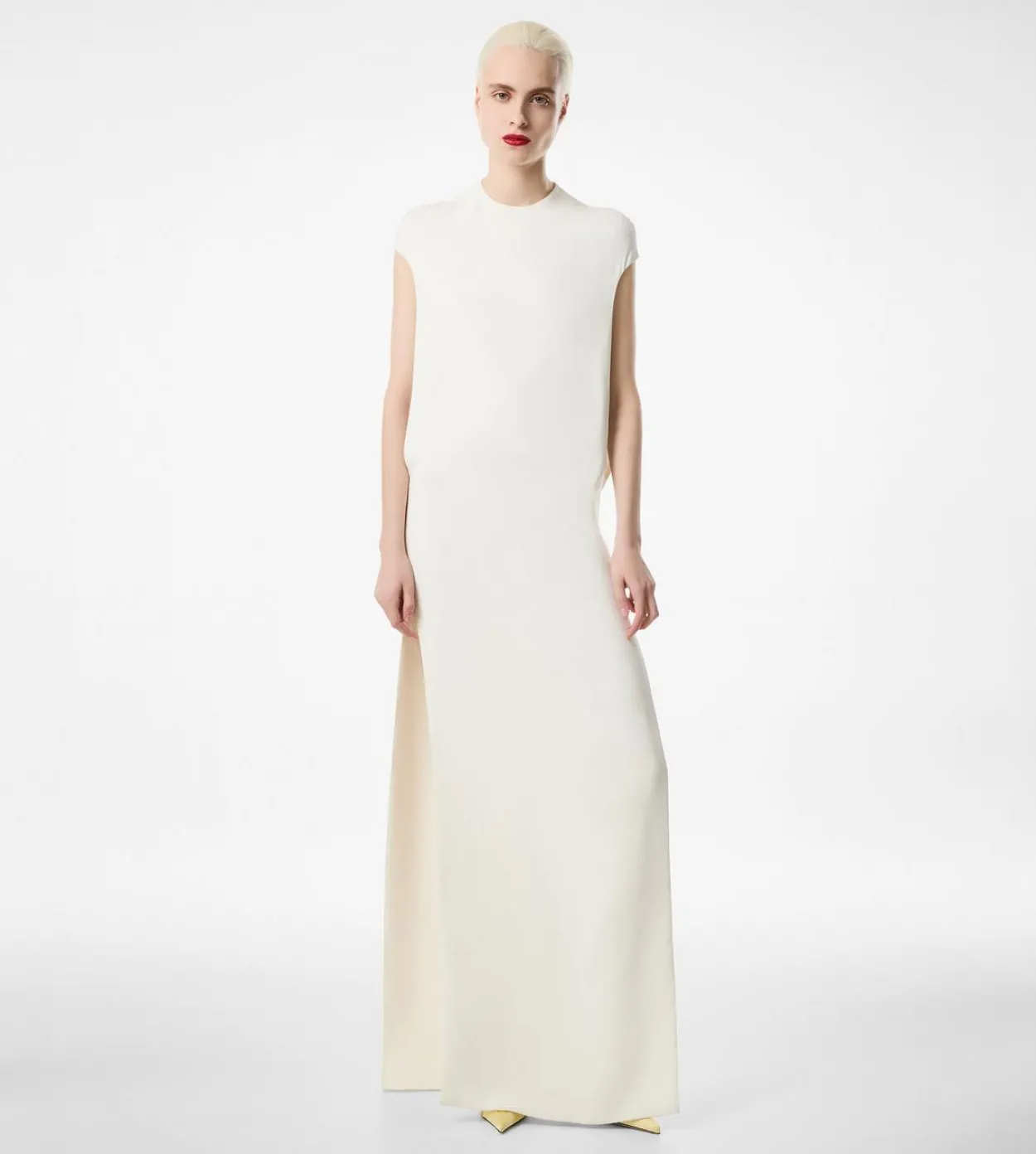 SILK DOUBLE GEORGETTE STRETCH EVENING DRESS