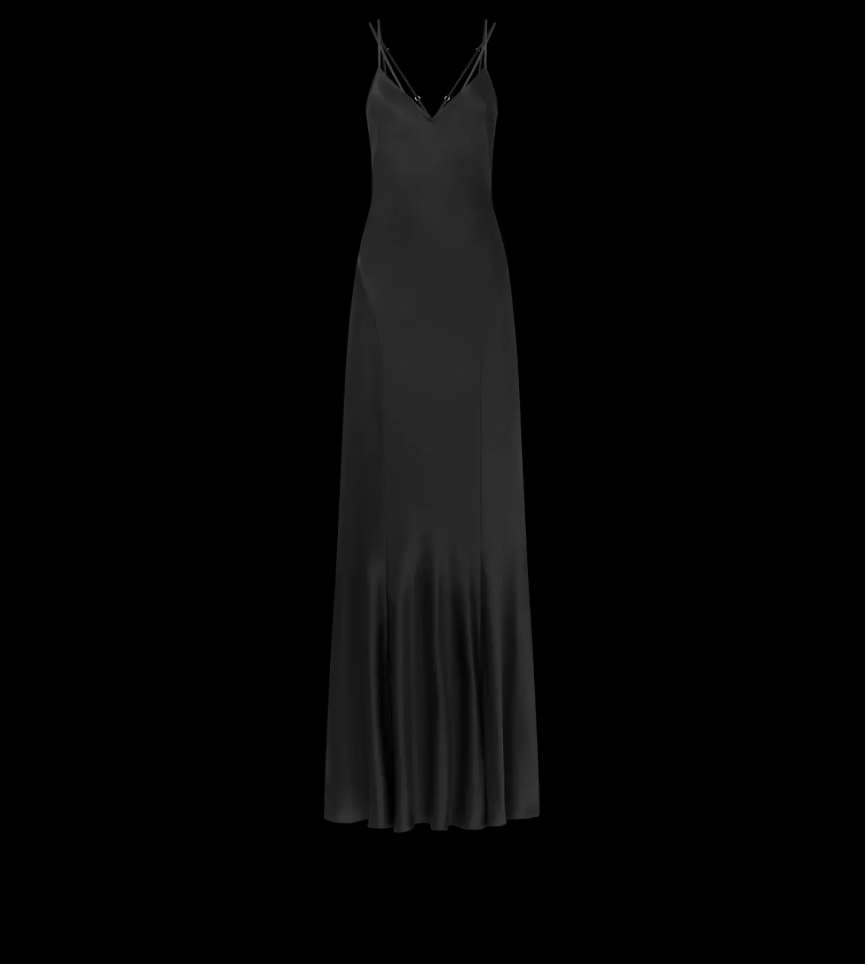 SILK EVENING SLIP DRESS WITH DOUBLE STRAPS