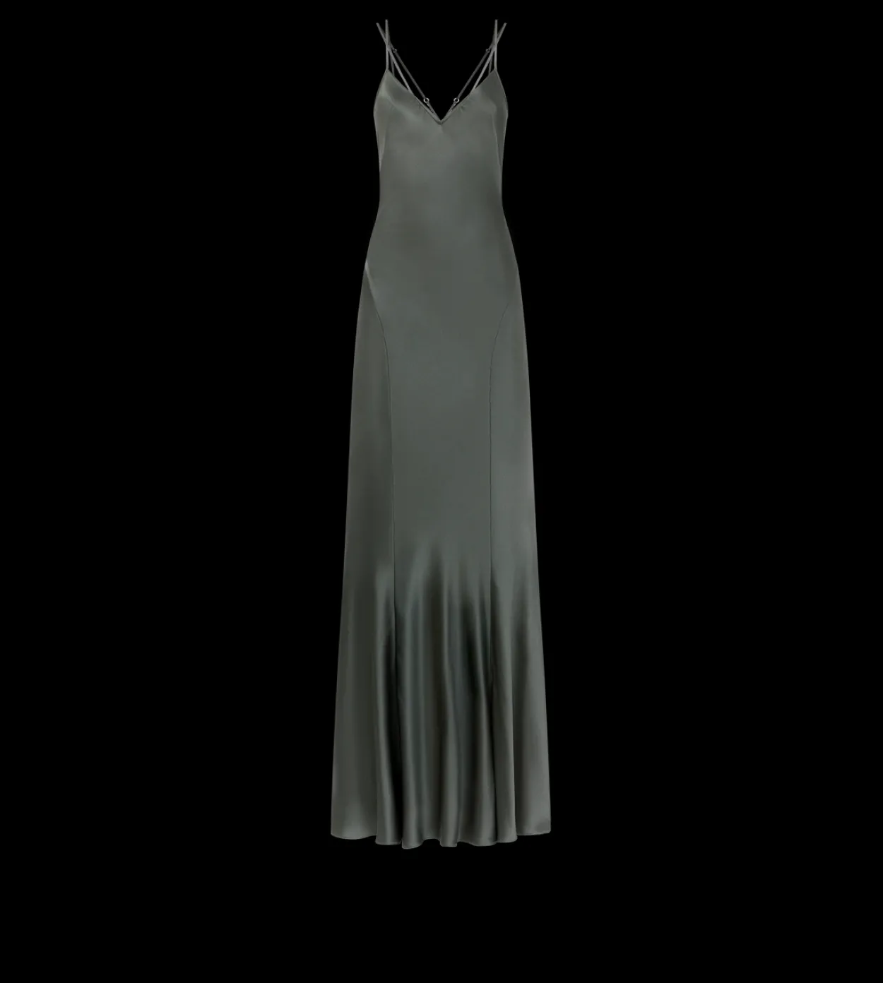 SILK EVENING SLIP DRESS WITH DOUBLE STRAPS