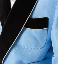 SILK JACQUARD SHAWL COLLAR ROBE