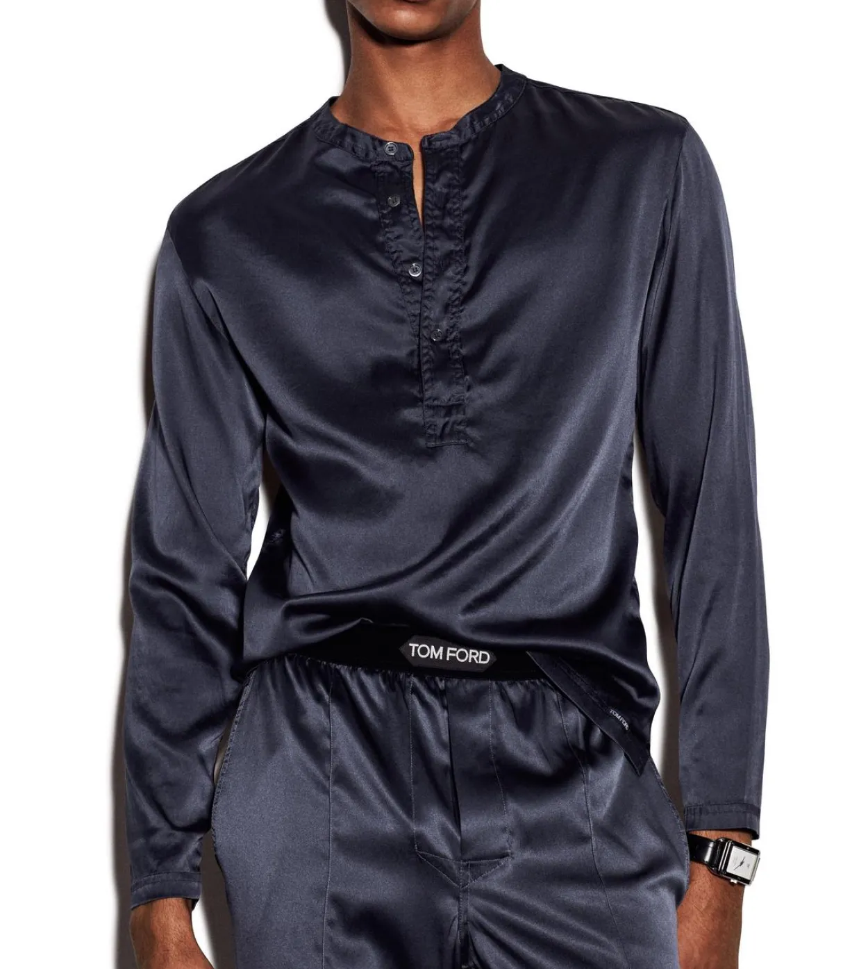 SILK PAJAMA HENLEY