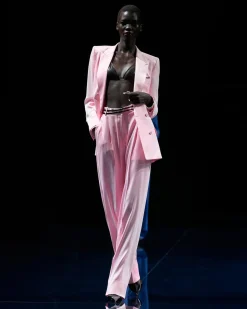 SILK SATIN DOUBLE BREASTED PEAK LAPEL JACKET