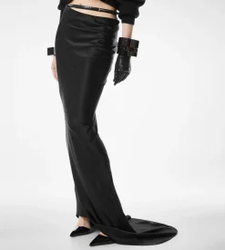 SILK SATIN LONG BIAS SKIRT