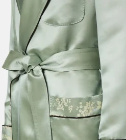 SILK SATIN ORNAMENTAL JACQUARD ROBE