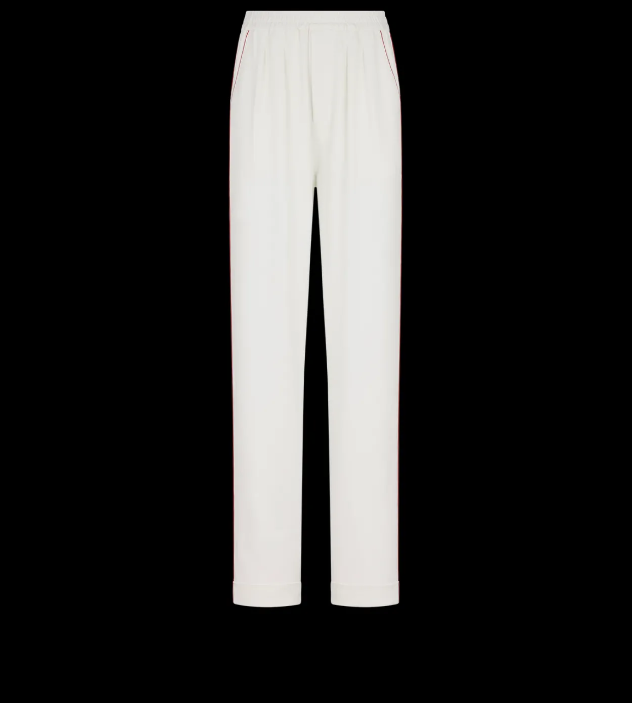 SILK TWILL PJ PANTS WITH PIPING