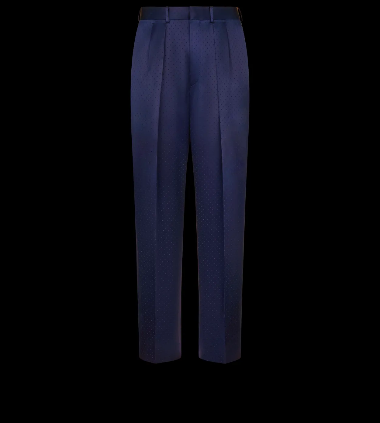 SILK VISCOSE SATIN POLKA DOT JACQUARD DOUBLE PLEAT PANT