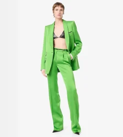 SINGLE BREASTED SHAWL LAPEL SILK WOOL JACKET
