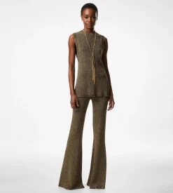SLEEVELESS CREWNECK KNIT WITH SIDE SLITS