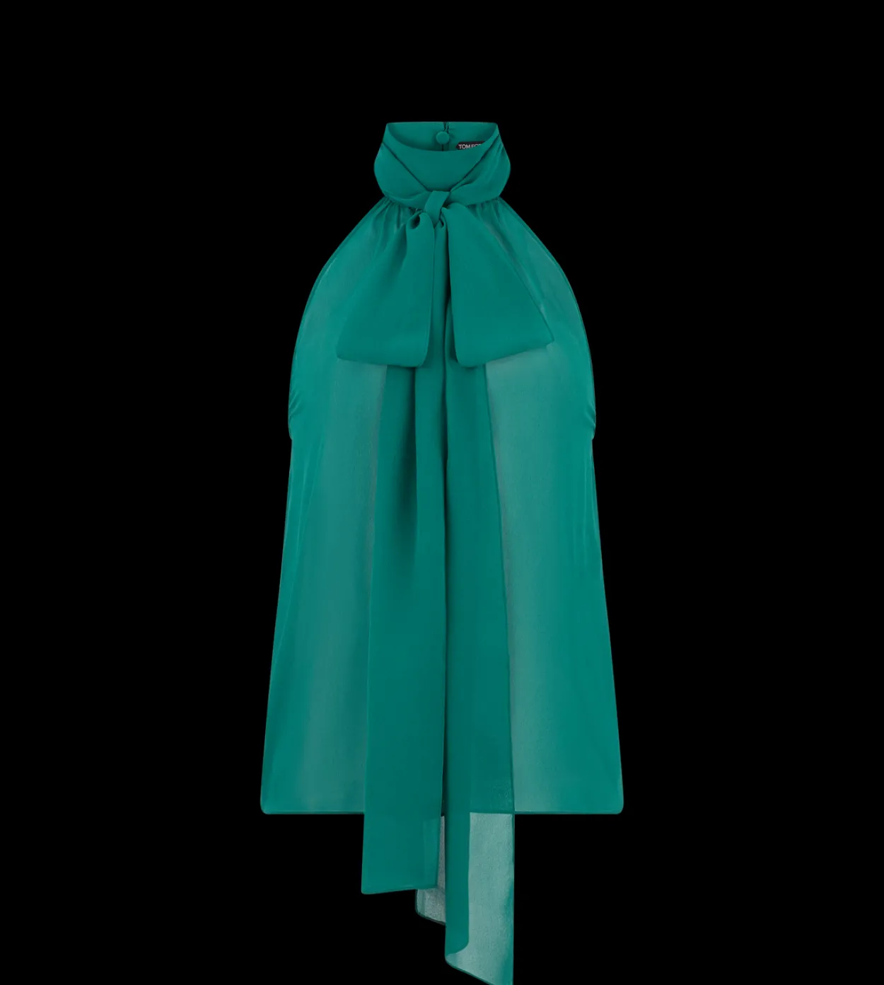 SLEEVELESS LAVALLIERE BLOUSE