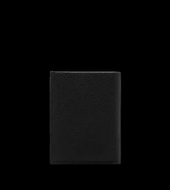 SMALL GRAIN LEATHER FOLDING CARDHOLDER