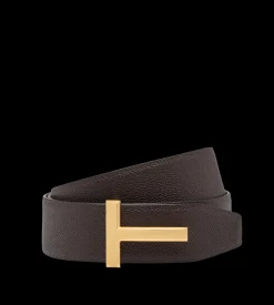SMALL GRAIN LEATHER T ICON BELT