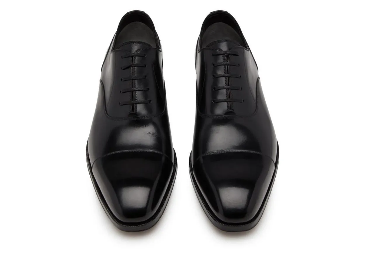 SMOOTH LEATHER ELKAN CAP TOE LACE UPS