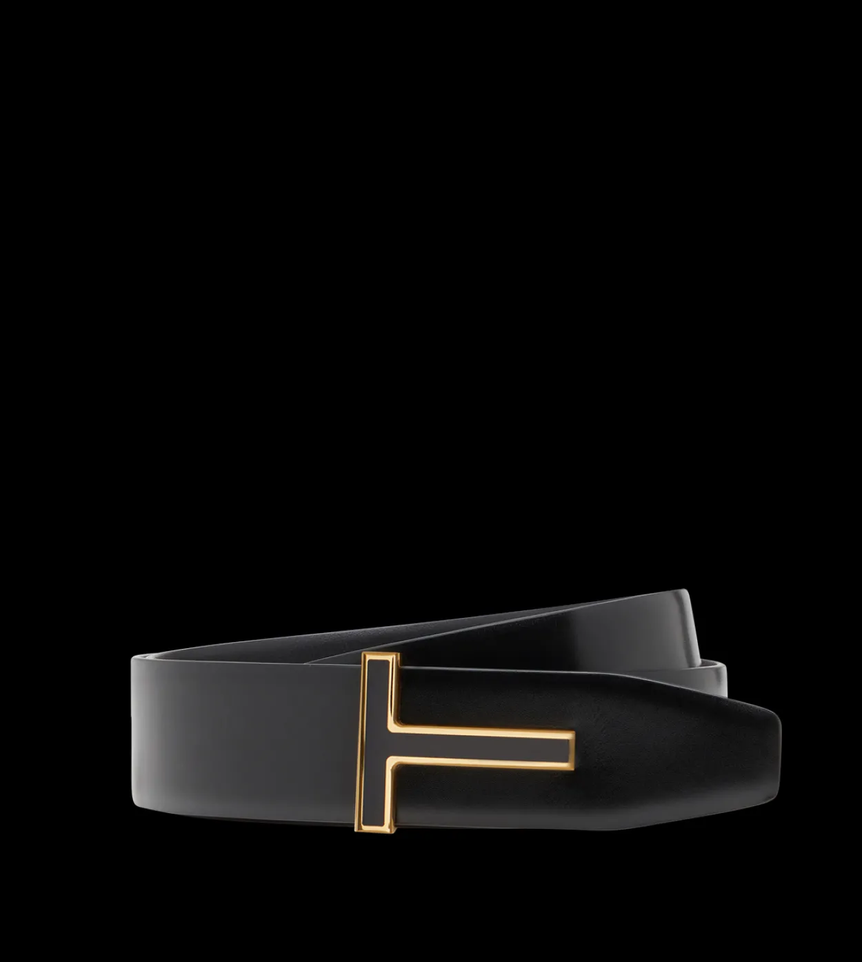 SMOOTH LEATHER ENAMEL BUCKLE T BELT