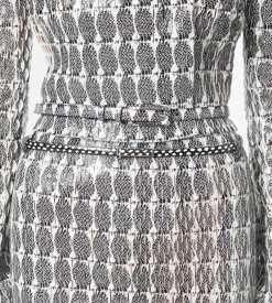 SNAKESKIN-EFFECT PRINTED CALF LEATHER LEATHER INSERT BELT