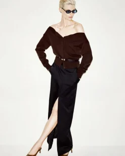 SOFT CASHMERE OPEN-NECK SHRUNKEN CARDIGAN