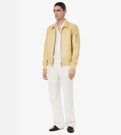 SOFT GRAIN LEATHER COLLAR BLOUSON