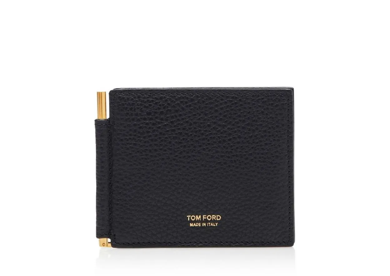 SOFT GRAIN LEATHER MONEY CLIP WALLET