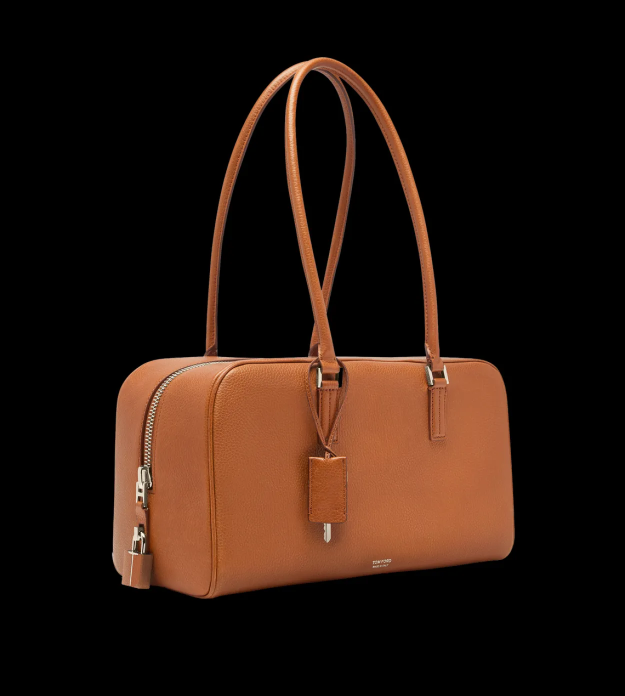 SOFT GRAIN LEATHER ZIPPED SMALL STRYKE SHOULDER BAG
