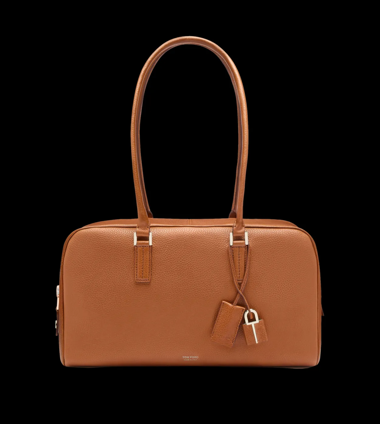 SOFT GRAIN LEATHER ZIPPED SMALL STRYKE SHOULDER BAG