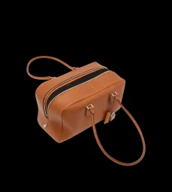SOFT GRAIN LEATHER ZIPPED SMALL STRYKE SHOULDER BAG