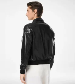 SOFT NAPPA PLONGE COLLAR BLOUSON