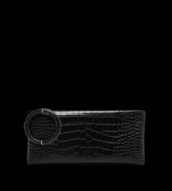 SOFT PRINTED CROCODILE LEATHER AURA CLUTCH